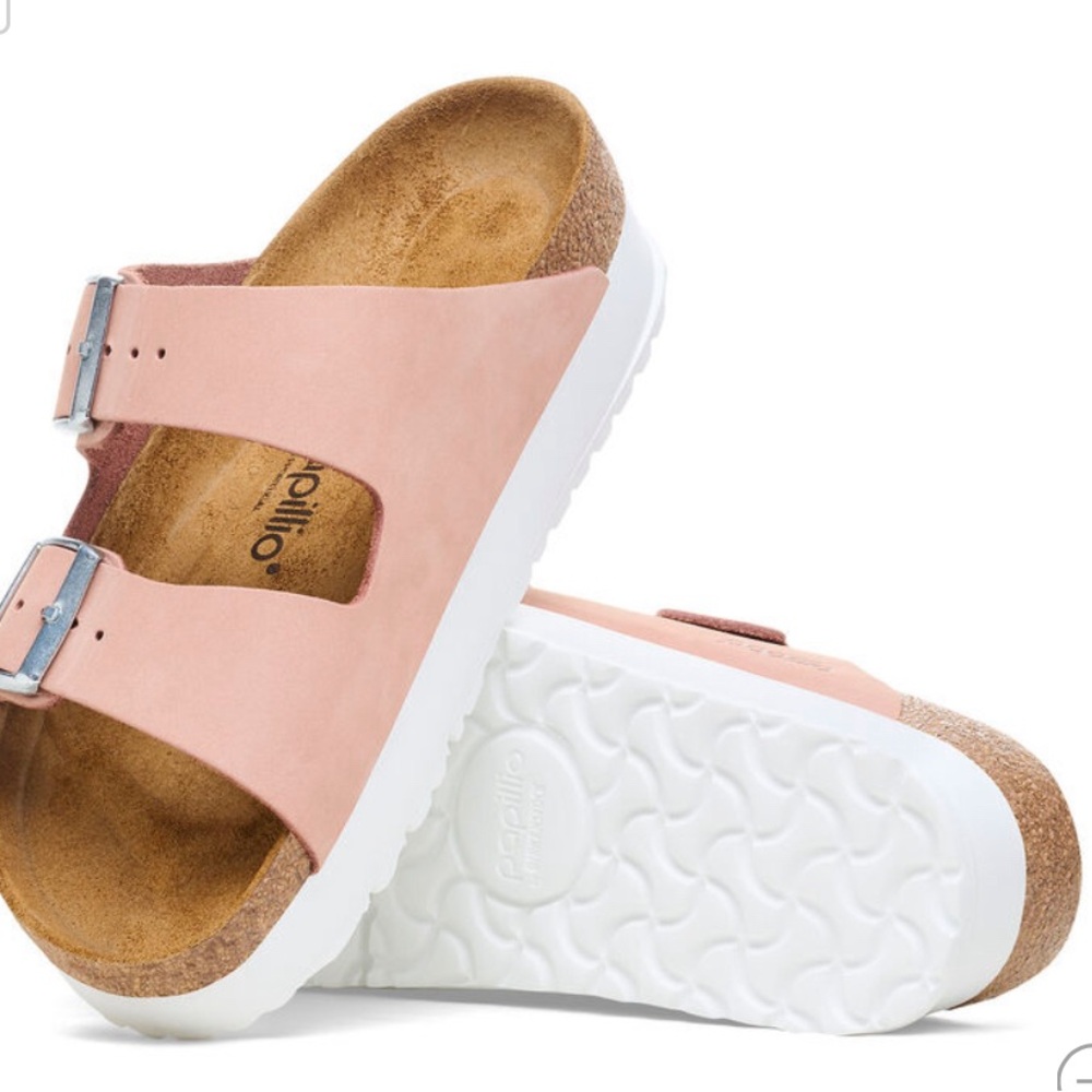 NWT BIRKENSTOCK PAPILLIO ARIZONA PLATFORM 8-8.5 (39)  M/N SOFT PINK
